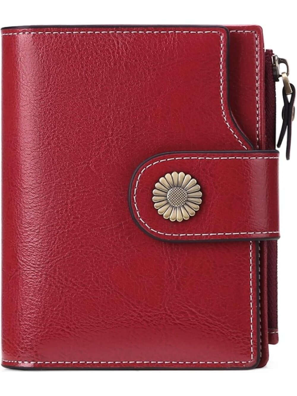 RFID Blocking Small Leather Bifold Wallet for Women | Compact Card Holder